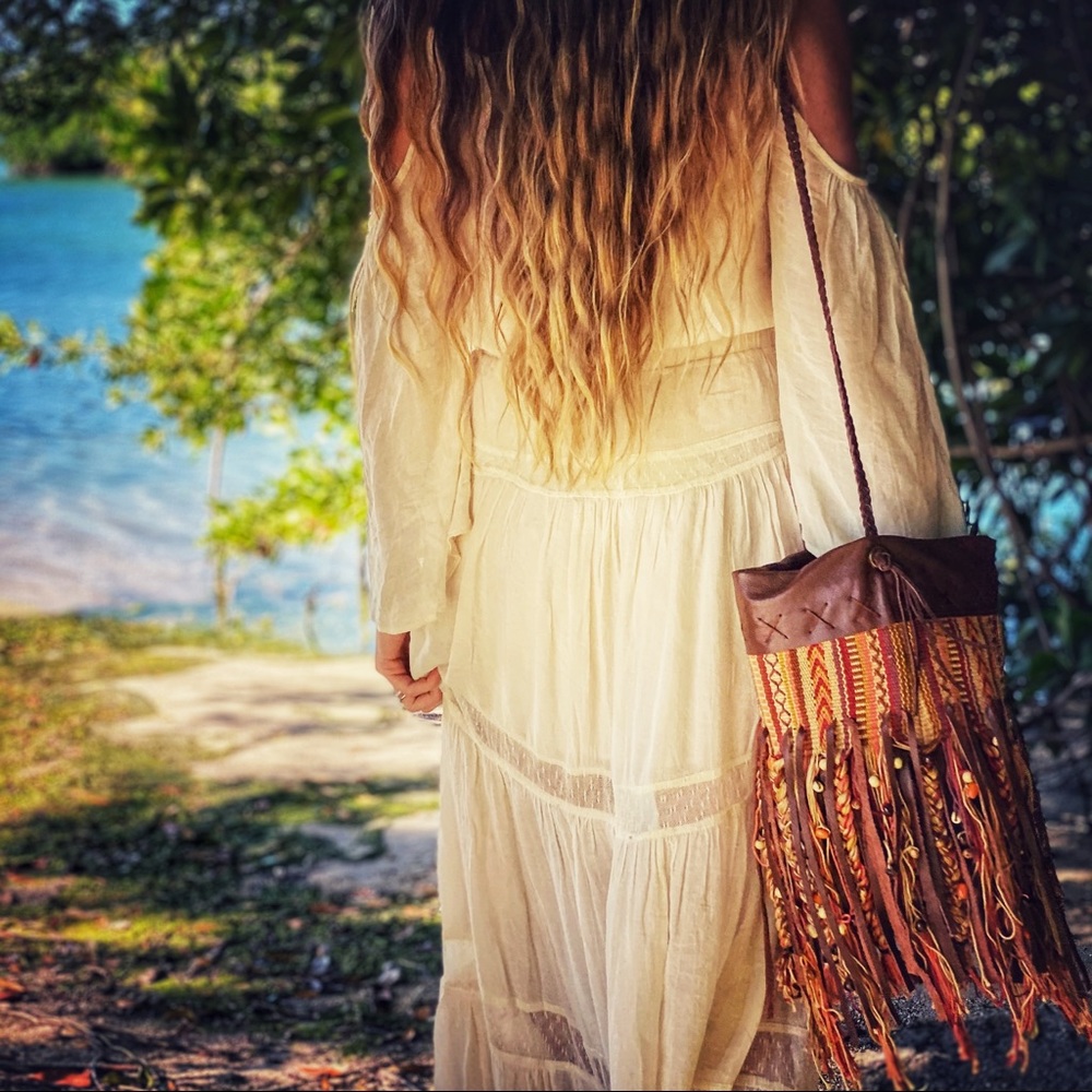 Gypsea Boho hippie handmade leather bag